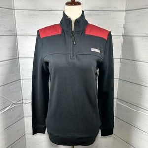 Vineyard Vines Women's Shep Shirt 1/4 Zip Pullover College Maroon Sz XS MSRP $98